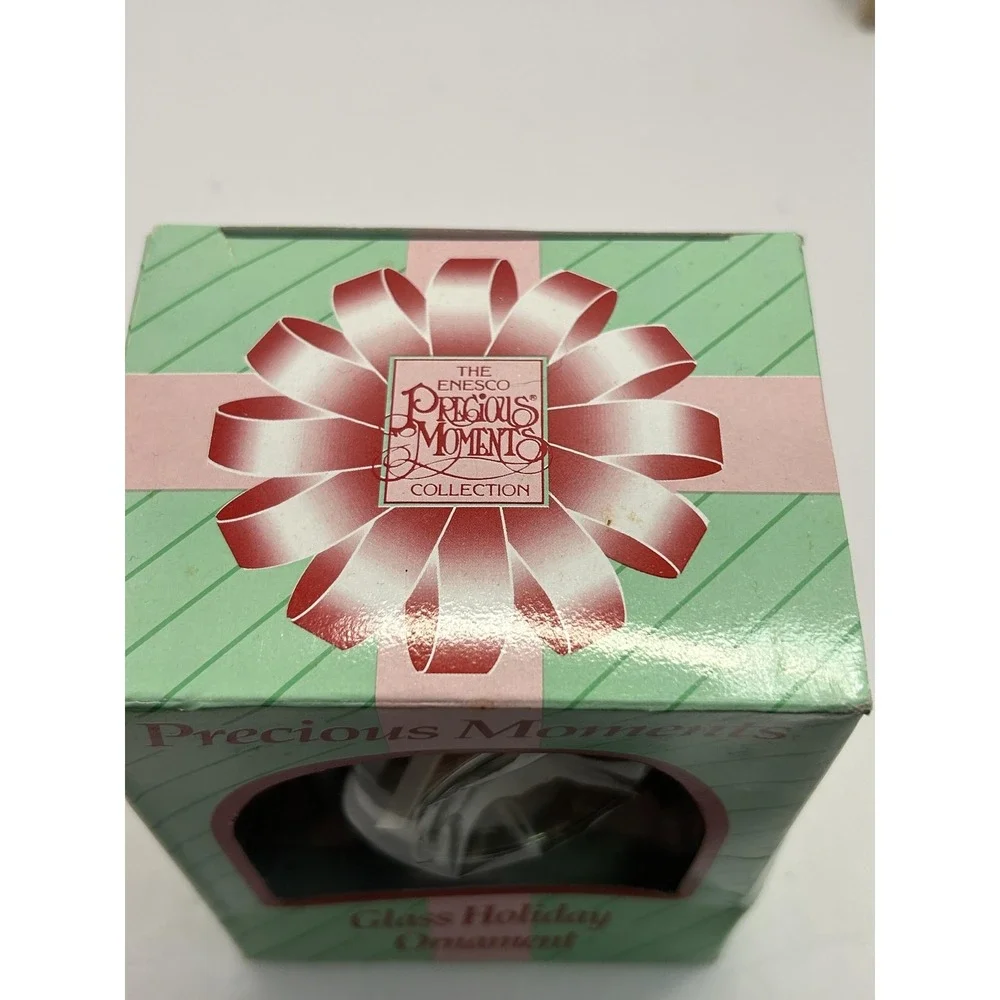 Precious Moments Baby's First Christmas Glass Bauble Ornament Enesco 111058